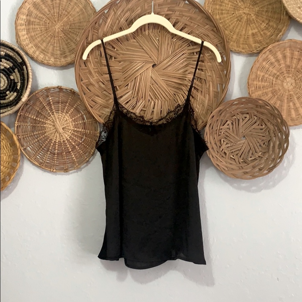 Black lace cami